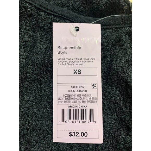 Wild Fable Womens Black Sleeveless Lace Midi Slip Dress Size XS - Picture 12 of 13